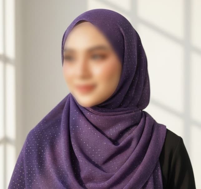 Premium Georgette Hijab with Gold  Dots | Soft & Lightweight | Casual & Formal Wear Hijab for Women 6