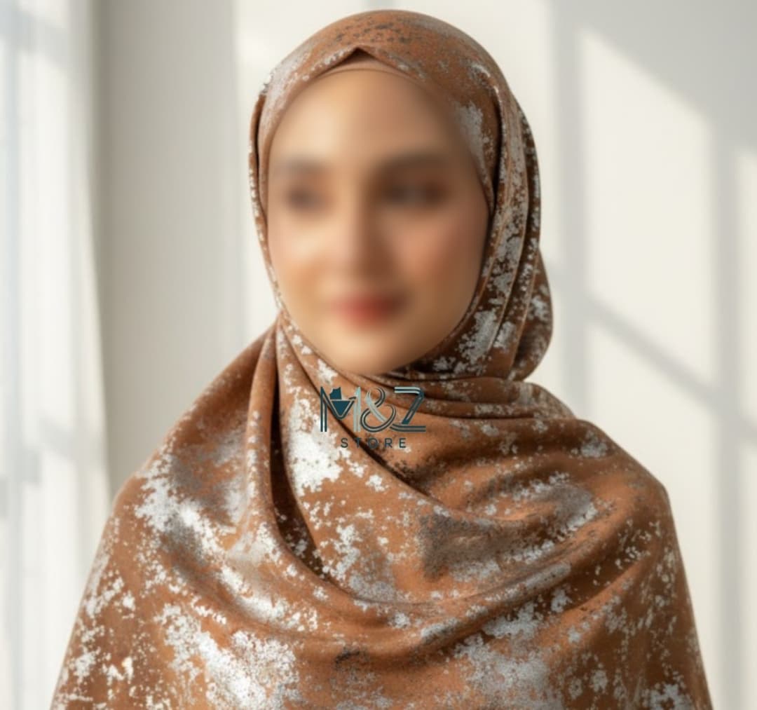 Georgette Hijab with Tie die Shimmer| Soft & Lightweight | Casual & Formal Wear Hijab for Women 1