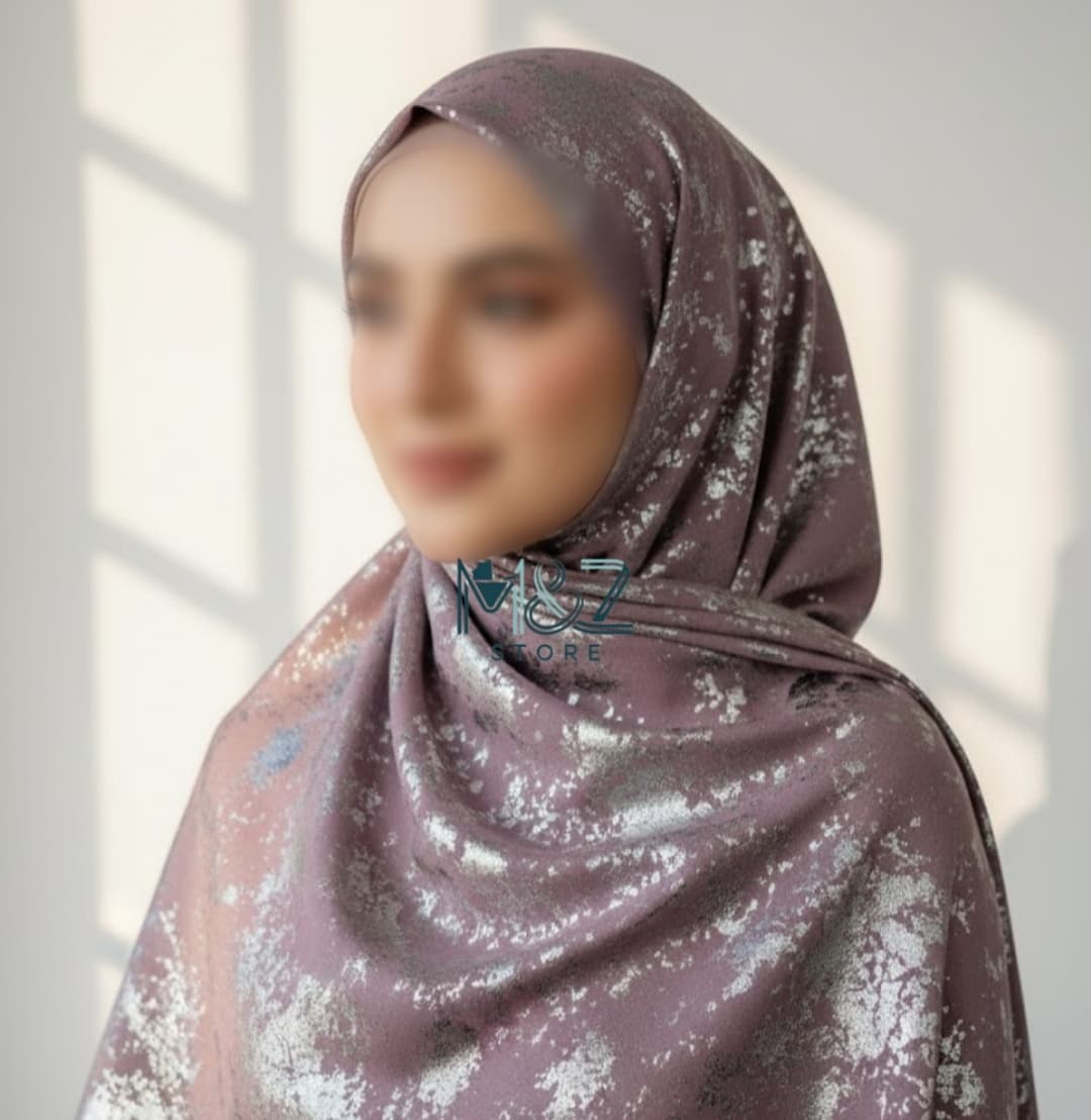 Georgette Hijab with Tie die Shimmer| Soft & Lightweight | Casual & Formal Wear Hijab for Women 4