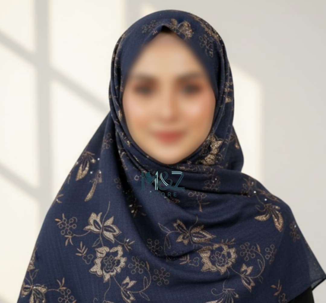 Premium Lawn Hijab with Elegant Block Print – Soft, Breathable & Versatile 6