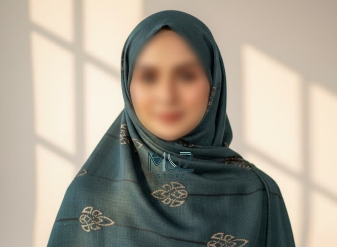 Premium Lawn Hijab with Elegant Block Print – Soft, Breatha ble & Versatile 8