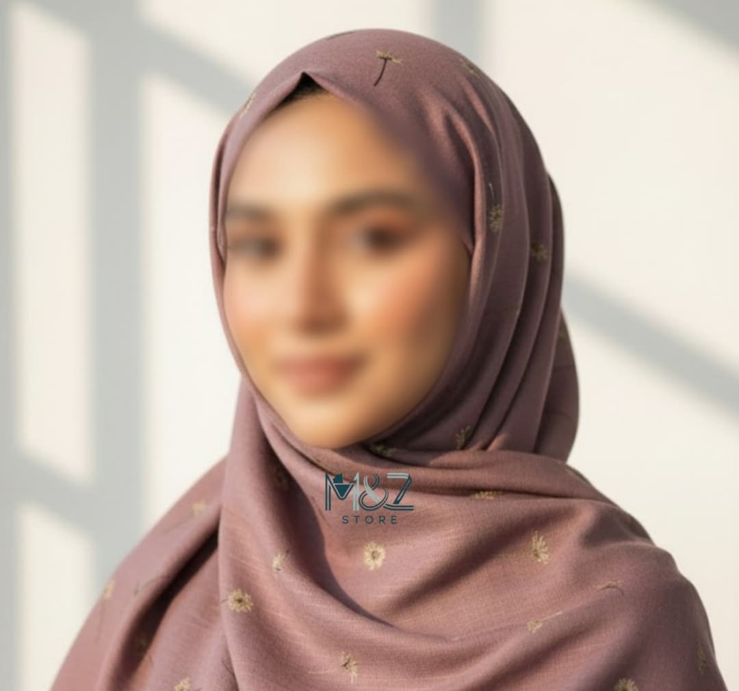 Premium Lawn Hijab with Elegant Block Print – Soft, Breathable & Versatile 18