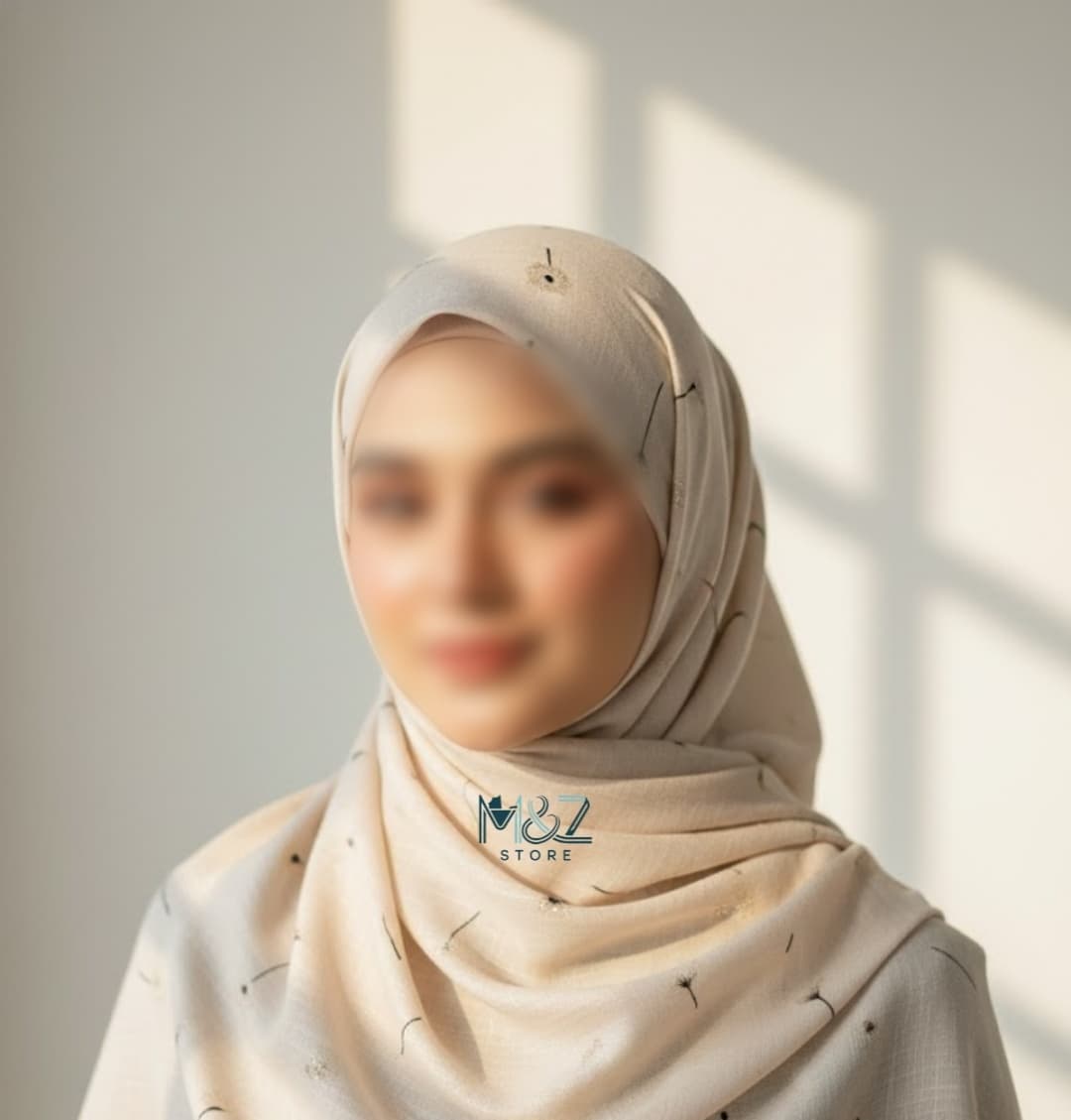 Premium Lawn Hijab with Elegant Block Print – Soft, Breathable & Versatile 20