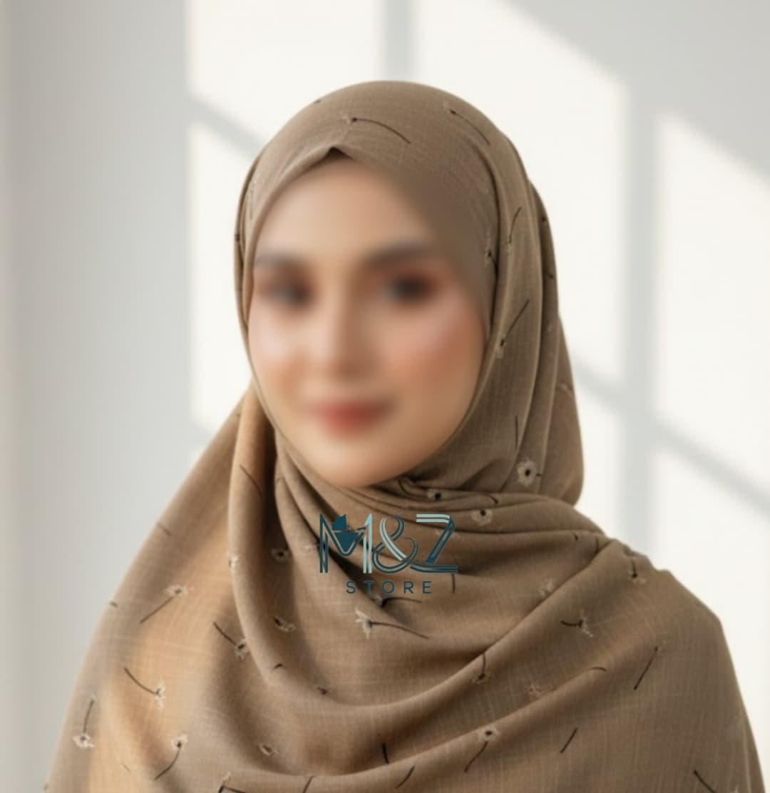 Premium Lawn Hijab with Elegant Block Print – Soft, Breathable & Versatile 22