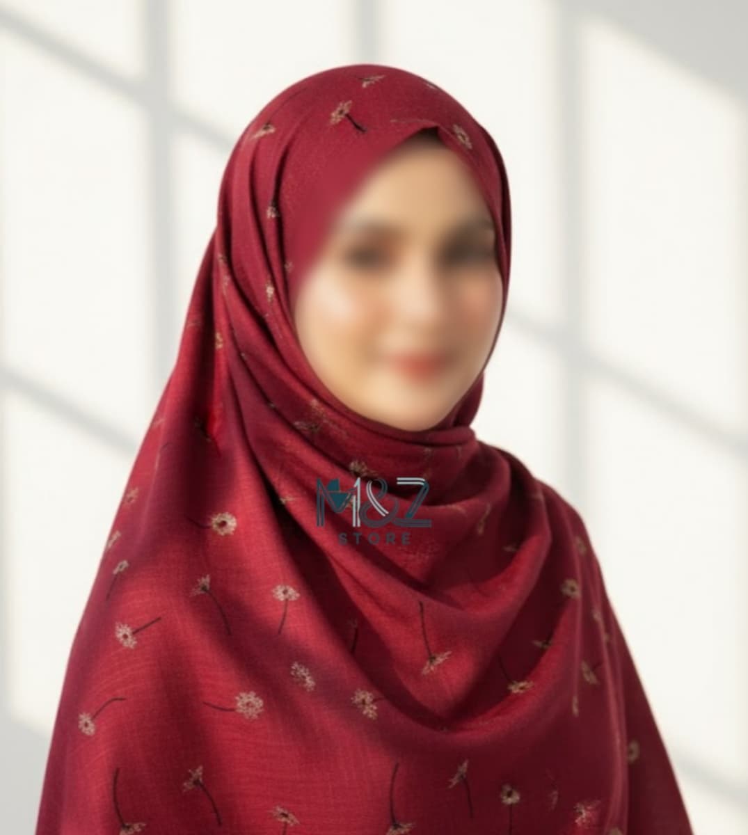 Premium Lawn Hijab with Elegant Block Print – Soft, Breathable & Versatile 24