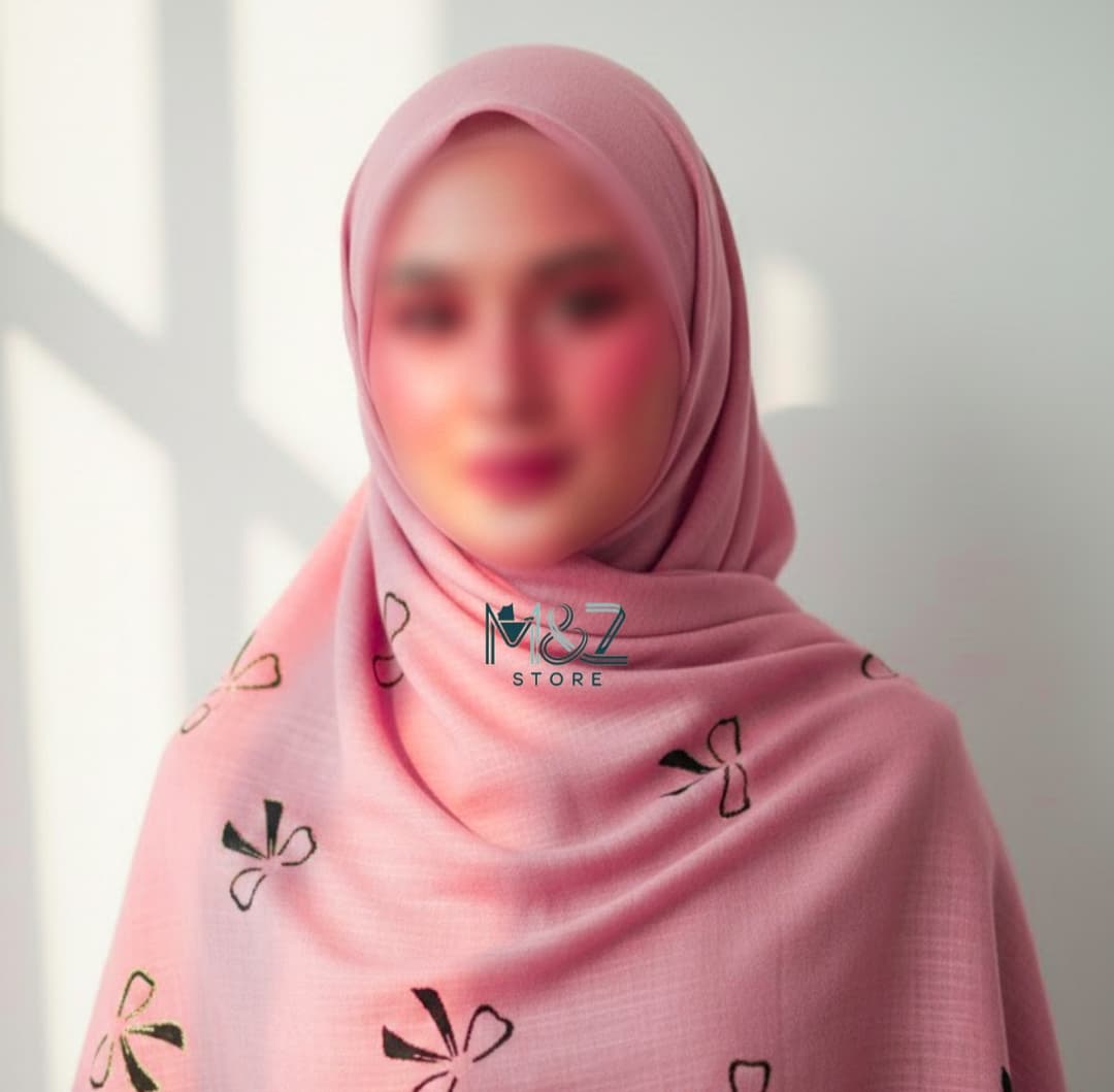 Premium Lawn Hijab with Elegant Block Print – Soft, Breathable & Versatile 25