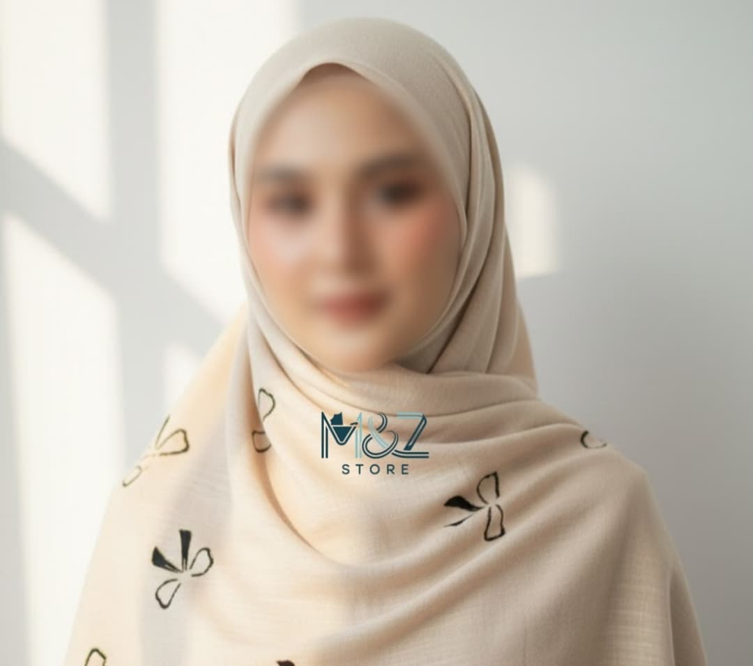 Premium Lawn Hijab with Elegant Block Print – Soft, Breathable & Versatile 27