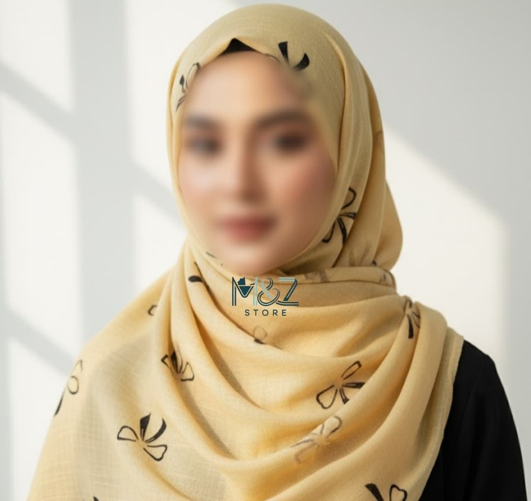 Premium Lawn Hijab with Elegant Block Print – Soft, Breathable & Versatile 29