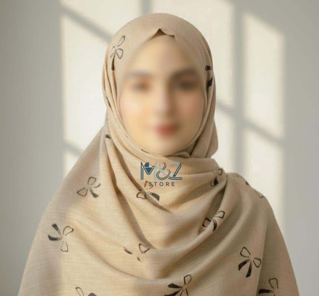 Premium Lawn Hijab with Elegant Block Print – Soft, Breathable & Versatile 30