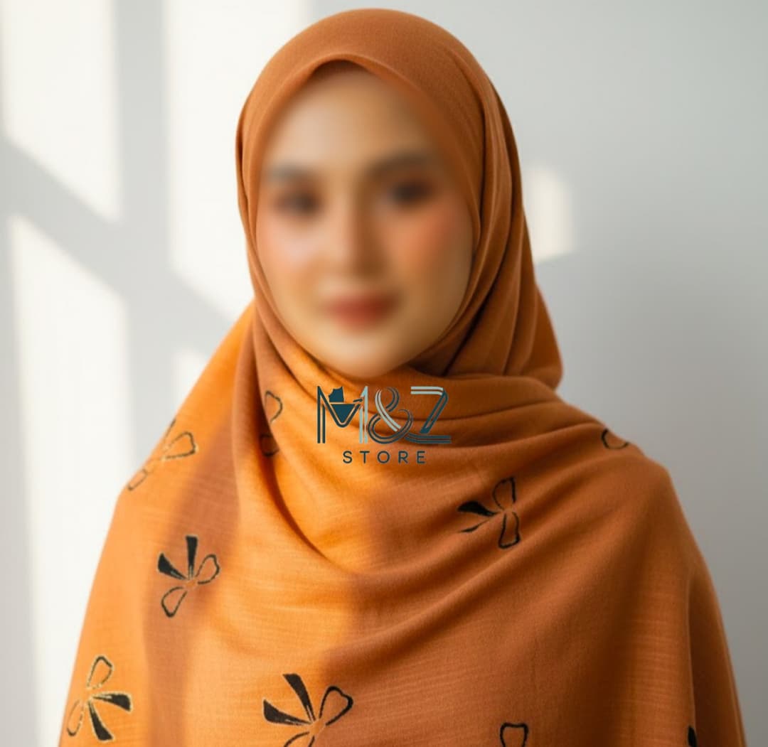 Premium Lawn Hijab with Elegant Block Print – Soft, Breathable & Versatile 34