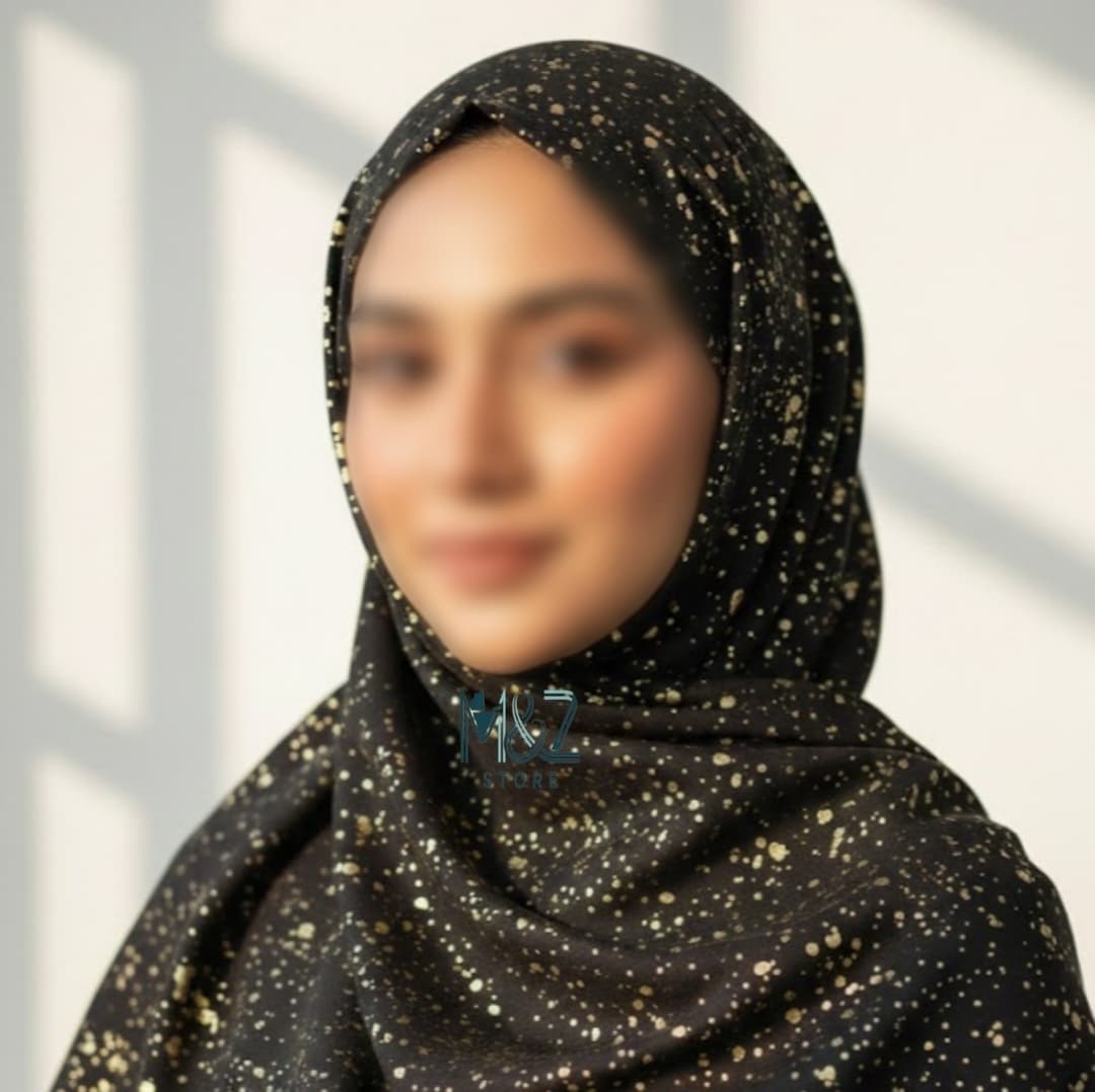 Premium Georgette Hijab with Golden Shimmer – Soft, Lightweight & Elegant for Casual & Formal Wear 6