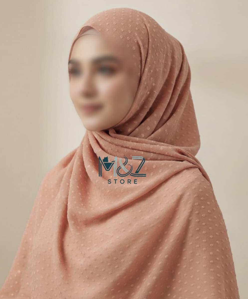 Premium Georgette Dot Hijab – Soft, Lightweight & Elegant | Casual & Formal Wear 3