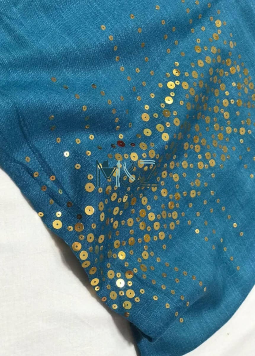 Elegant Lawn Hijab with Golden Sequence – Casual & Formal Wear | Soft, Lightweight & Stylish 1