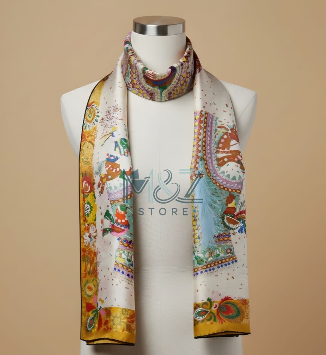  Premium Silk Printed Hijab Stoller Soft, Lightweight & Everyday Casual Wear 9