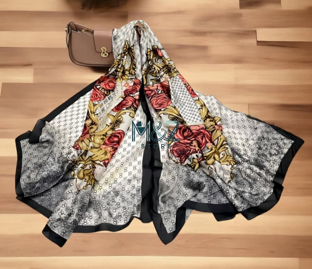  Premium Silk Printed Hijab Stoller Soft, Lightweight & Everyday Casual Wear 24