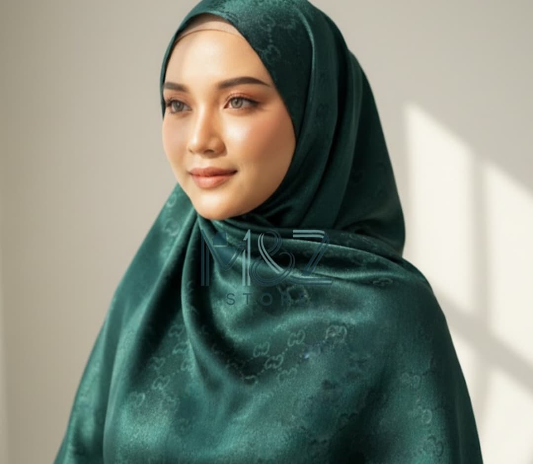 Premium Silk Self Hijab – Gucci Style Self Texture | Soft & Elegant | Casual & Party Wear   3