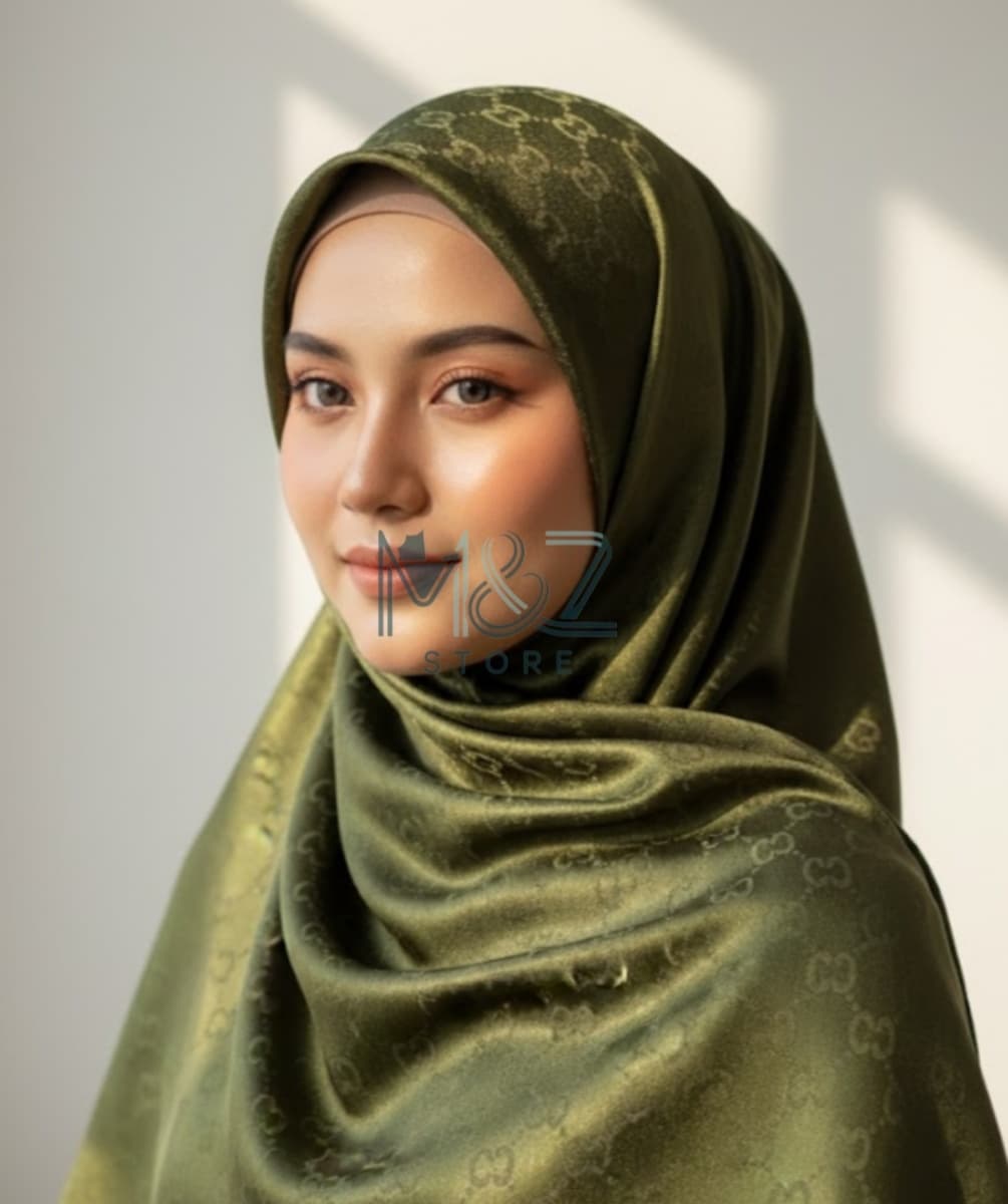 Premium Silk Self Hijab – Gucci Style Self Texture | Soft & Elegant | Casual & Party Wear   5