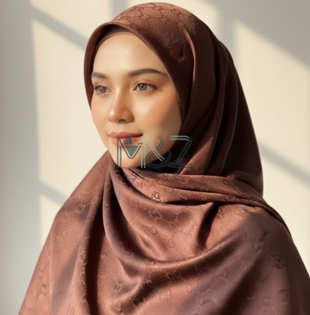 Premium Silk Self Hijab – Gucci Style Self Texture | Soft & Elegant | Casual & Party Wear   6