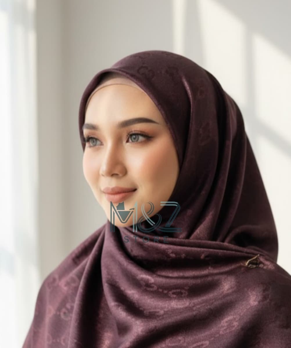 Premium Silk Self Hijab – Gucci Style Self Texture | Soft & Elegant | Casual & Party Wear  10
