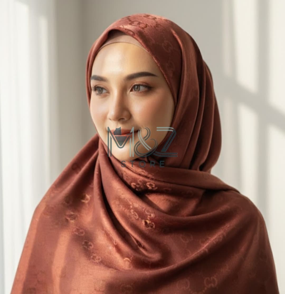 Premium Silk Self Hijab – Gucci Style Self Texture | Soft & Elegant | Casual & Party Wear   13