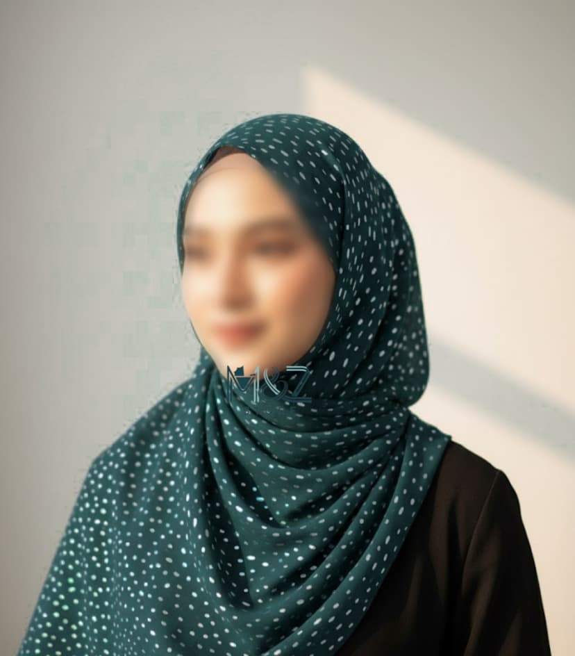 Premium Georgette Hijab with Silver Foil Dots | Soft & Lightweight | Casual & Formal Wear Hijab for Women 6