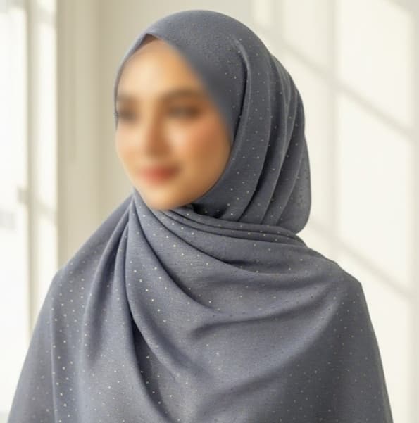 Premium Georgette Hijab with Gold Dots | Soft & Lightweight | Casual & Formal Wear Hijab for Women 3