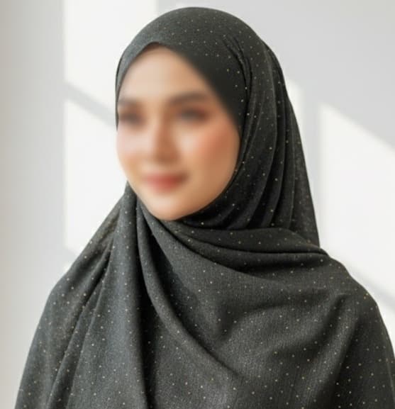 Premium Georgette Hijab with Gold Dots | Soft & Lightweight | Casual & Formal Wear Hijab for Women 5