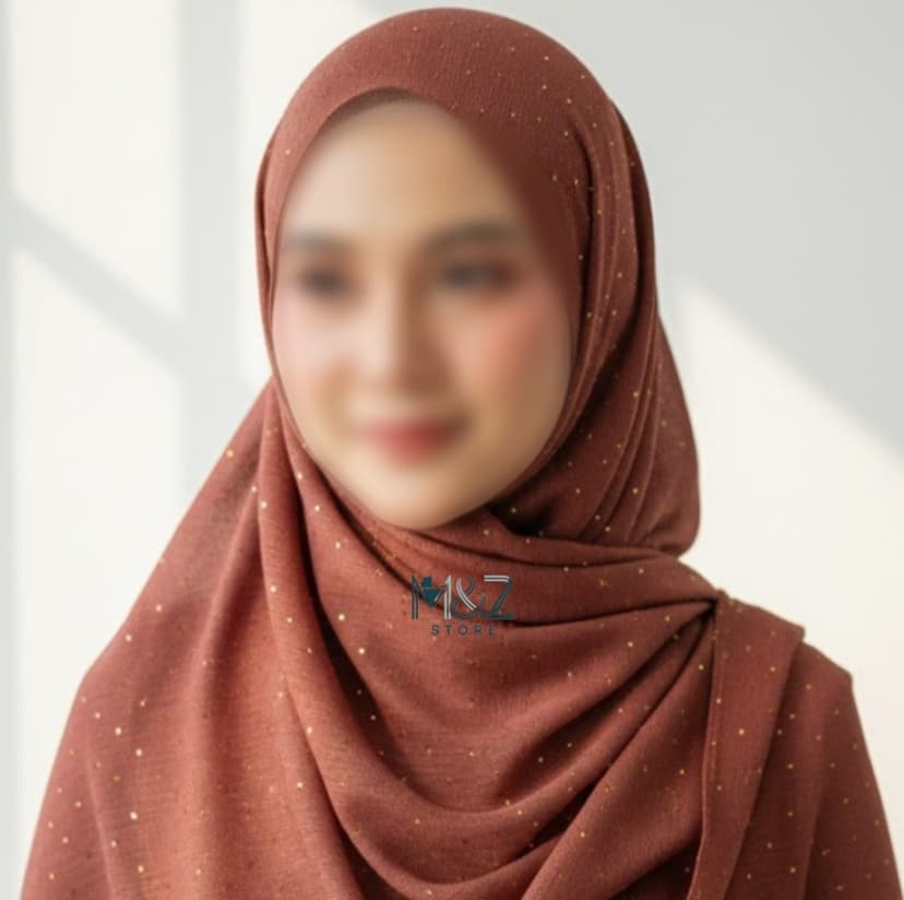 Premium Georgette Hijab with Gold Dots | Soft & Lightweight | Casual & Formal Wear Hijab for Women 9