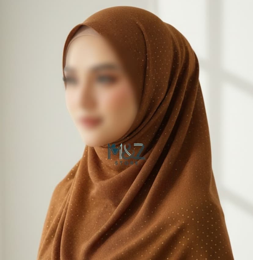 Premium Georgette Hijab with Gold Dots | Soft & Lightweight | Casual & Formal Wear Hijab for Women 10