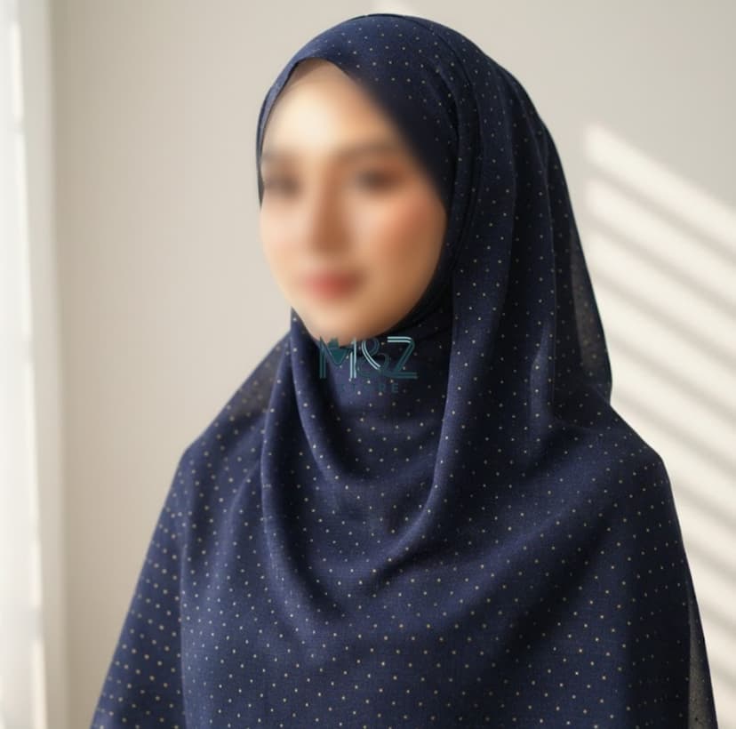 Premium Georgette Hijab with Gold Dots | Soft & Lightweight | Casual & Formal Wear Hijab for Women 16n 16