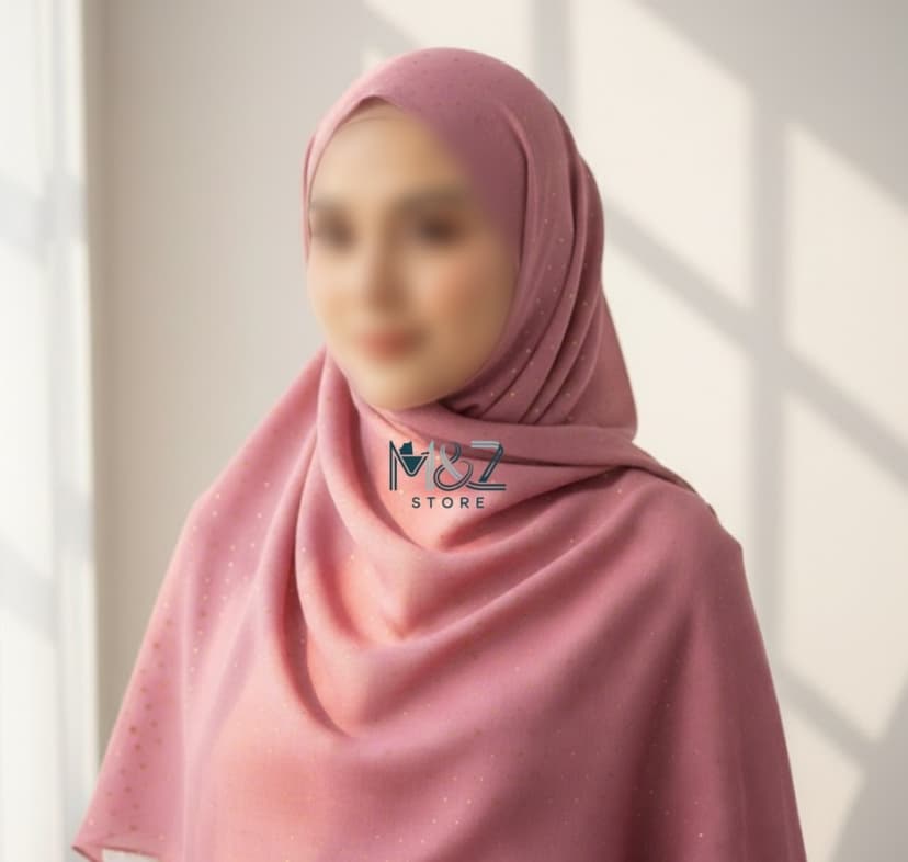 Premium Georgette Hijab with Gold Dots | Soft & Lightweight | Casual & Formal Wear Hijab for Women 17