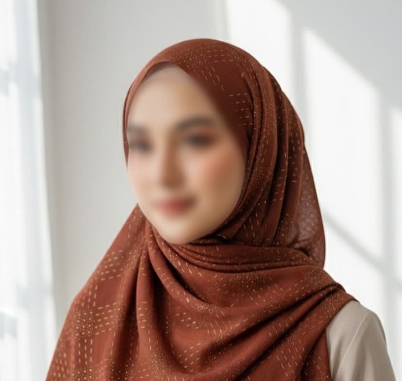 Premium Lawn Hijab with Gold dots pattern | Soft & Lightweight | Casual & Formal Wear Hijab for Women color