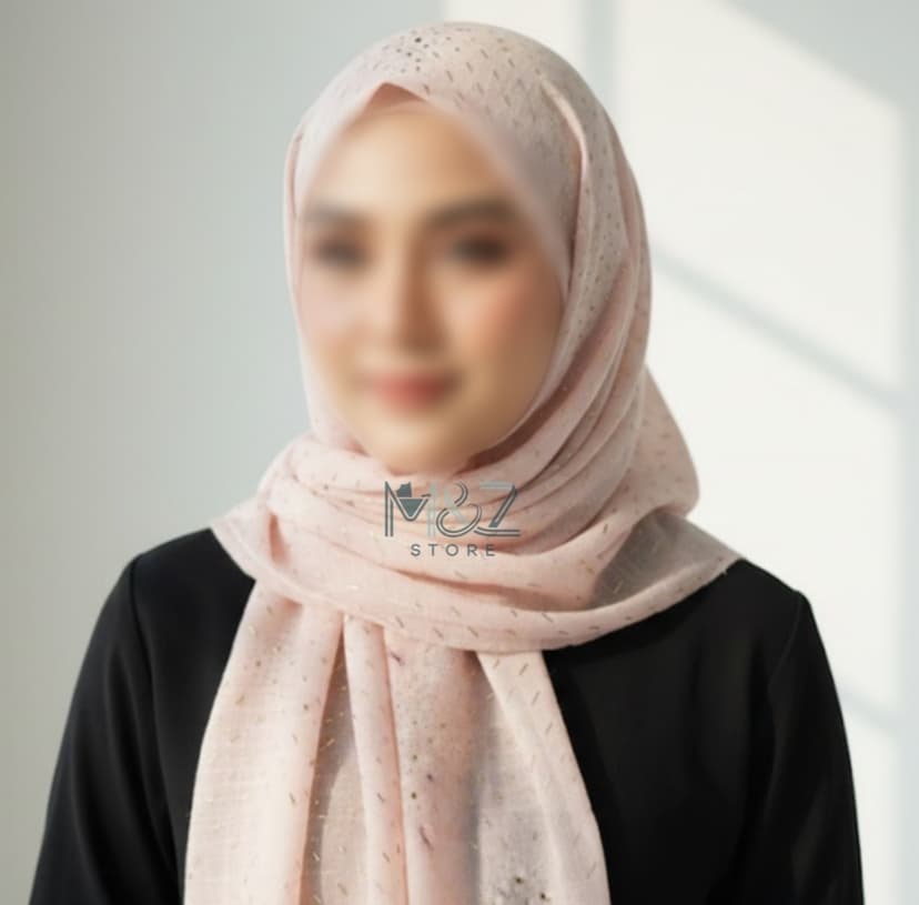 Premium Lawn Hijab with Gold dots pattern | Soft & Lightweight | Casual & Formal Wear Hijab for Women color 7