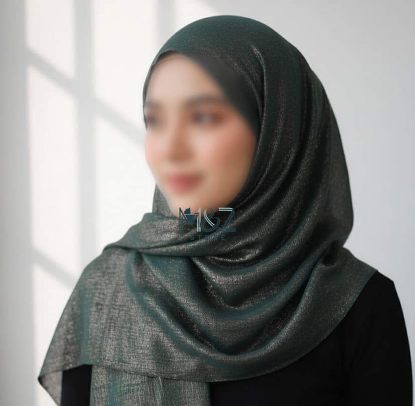 Lawn Hijab with Gold Shimmer| Soft & Lightweight | Casual & Formal Wear Hijab for Women 3