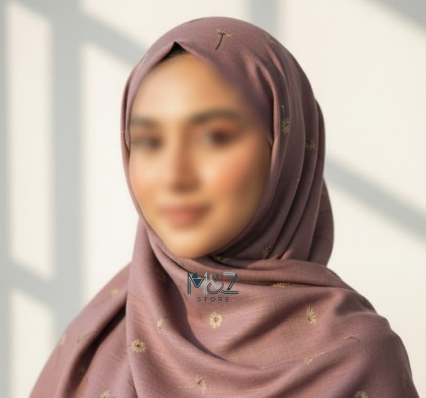 Premium Lawn Hijab with Elegant Block Print – Soft, Breathable & Versatile 18