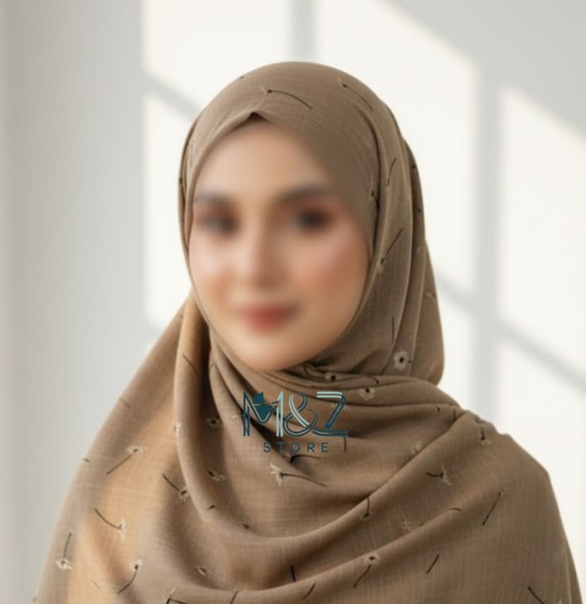 Premium Lawn Hijab with Elegant Block Print – Soft, Breathable & Versatile 22