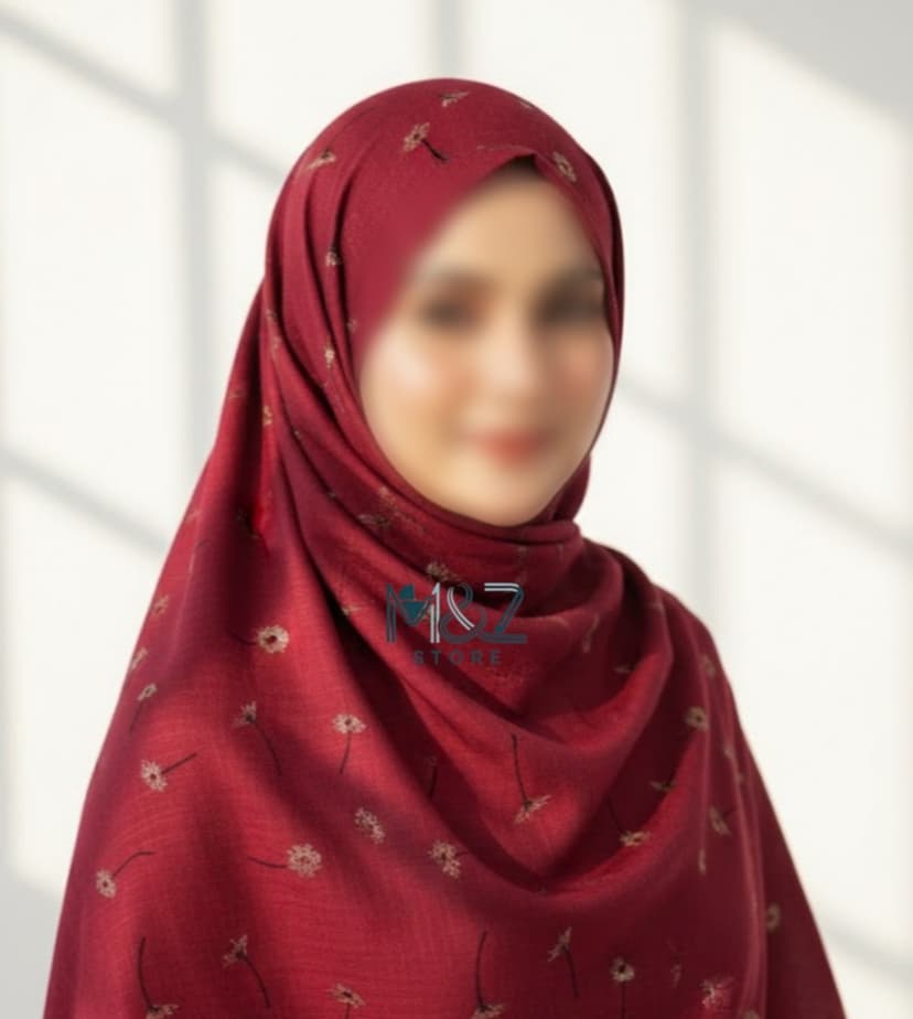 Premium Lawn Hijab with Elegant Block Print – Soft, Breathable & Versatile 24