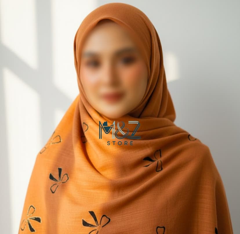 Premium Lawn Hijab with Elegant Block Print – Soft, Breathable & Versatile 34