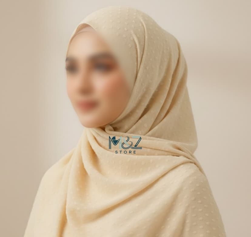 Premium Georgette Dot Hijab – Soft, Lightweight & Elegant | Casual & Formal Wear 1