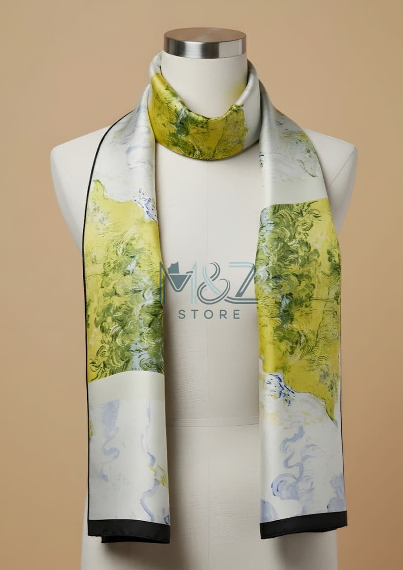 Premium Silk Printed Hijab Stoller Soft, Lightweight & Everyday Casual Wear 10