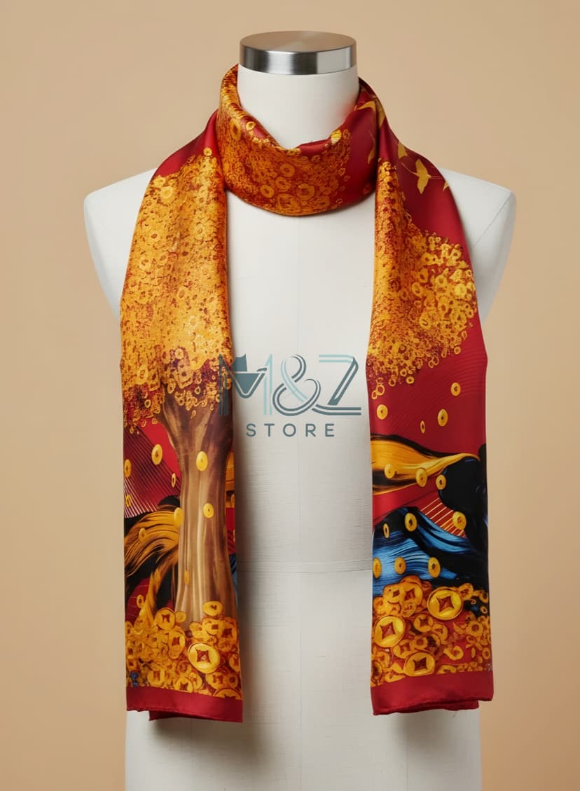 Premium Silk Printed Hijab Stoller Soft, Lightweight & Everyday Casual Wear 12