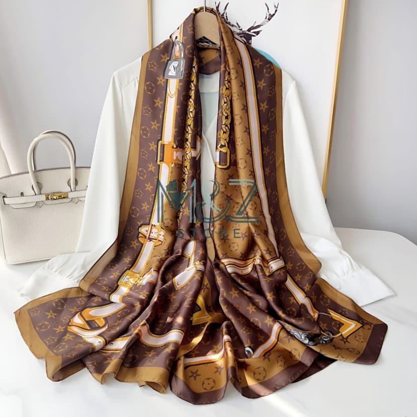 Premium Silk Printed Hijab Stoller Soft, Lightweight & Everyday Casual Wear 22