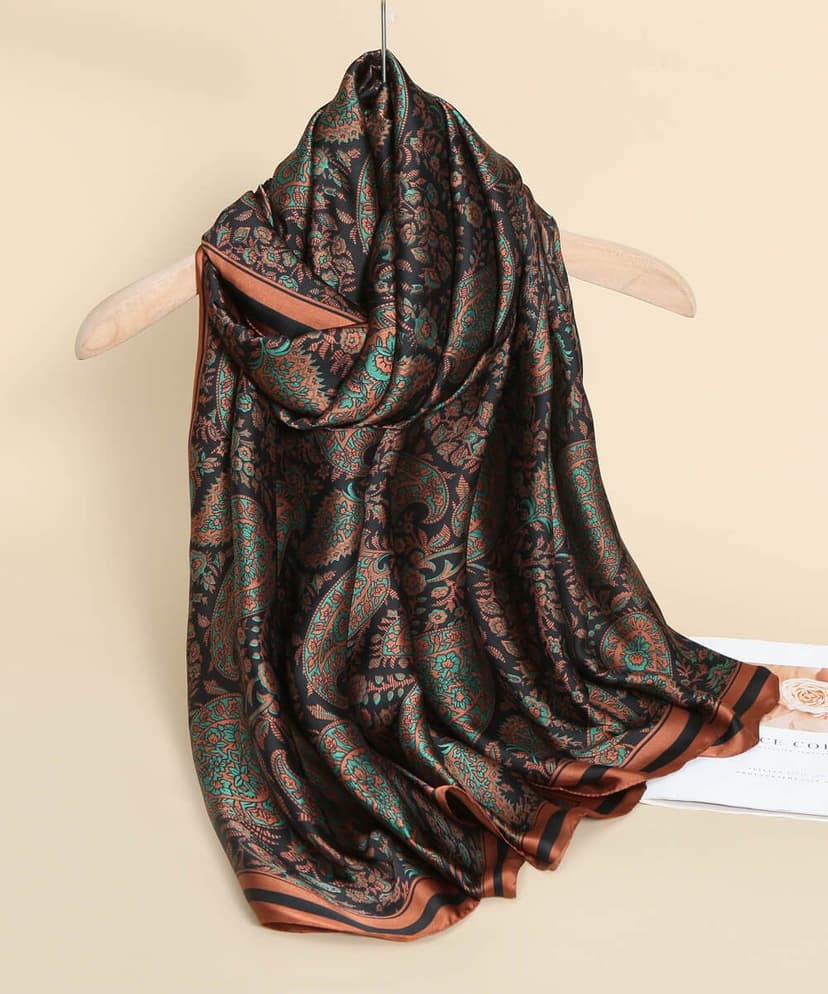 Premium Silk Printed Hijab Stoller Soft, Lightweight & Everyday Casual Wear 28