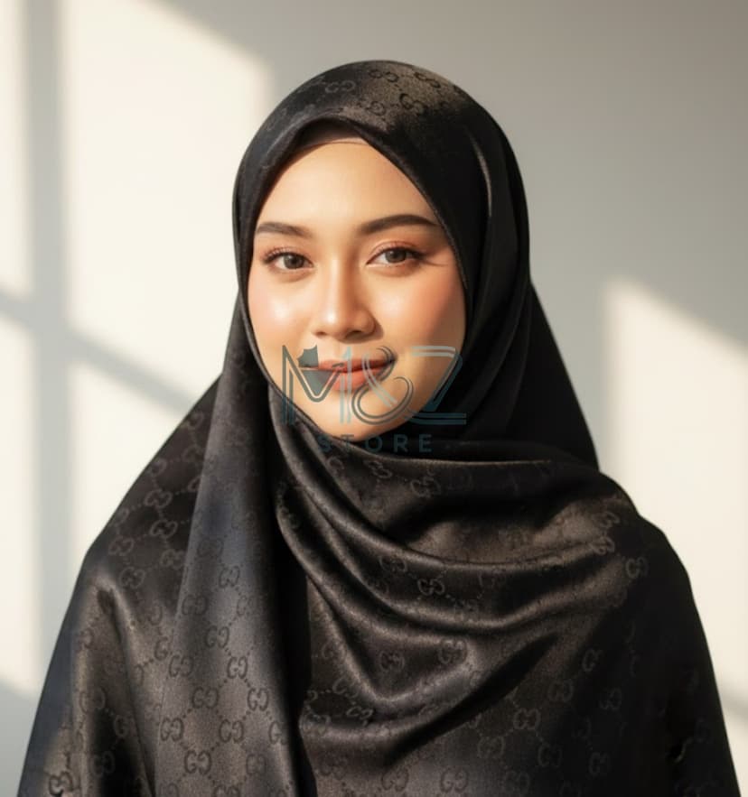 Premium Silk Self Hijab – Gucci Style Self Texture | Soft & Elegant | Casual & Party Wear 8