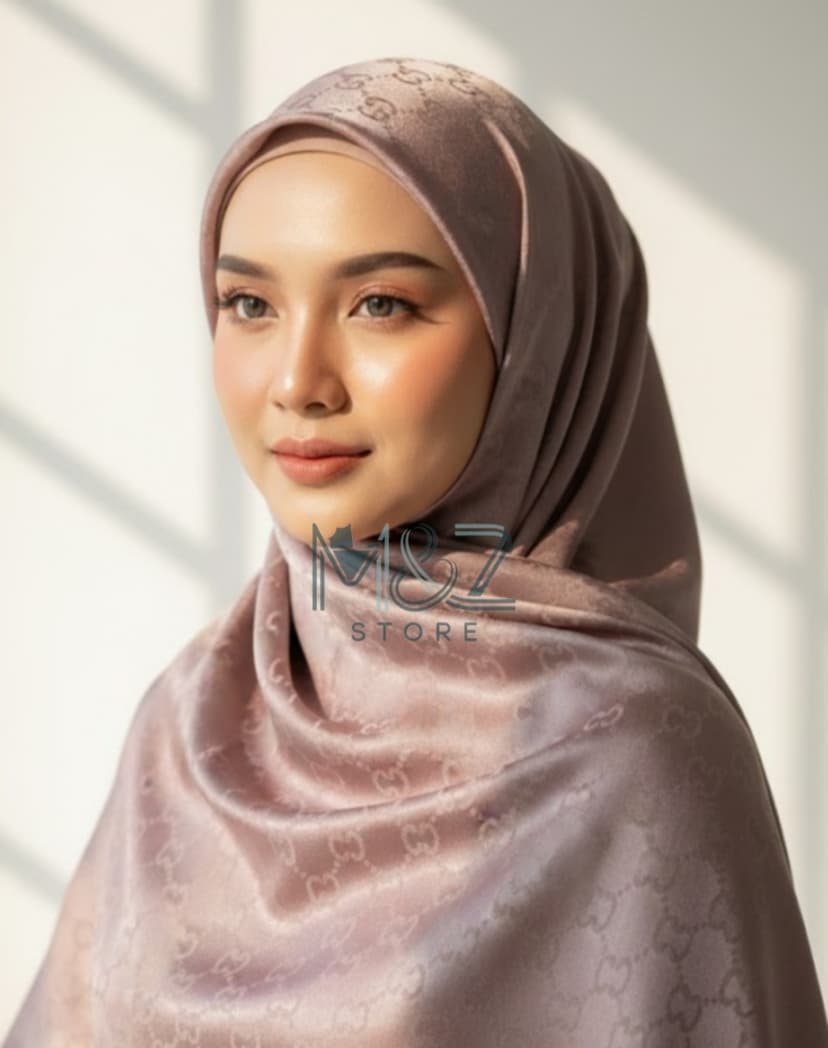Premium Silk Self Hijab – Gucci Style Self Texture | Soft & Elegant | Casual & Party Wear 16