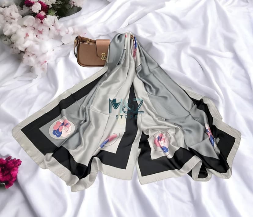 Premium Silk Printed Hijab Stoller Soft, Lightweight & Everyday Casual Wear 28